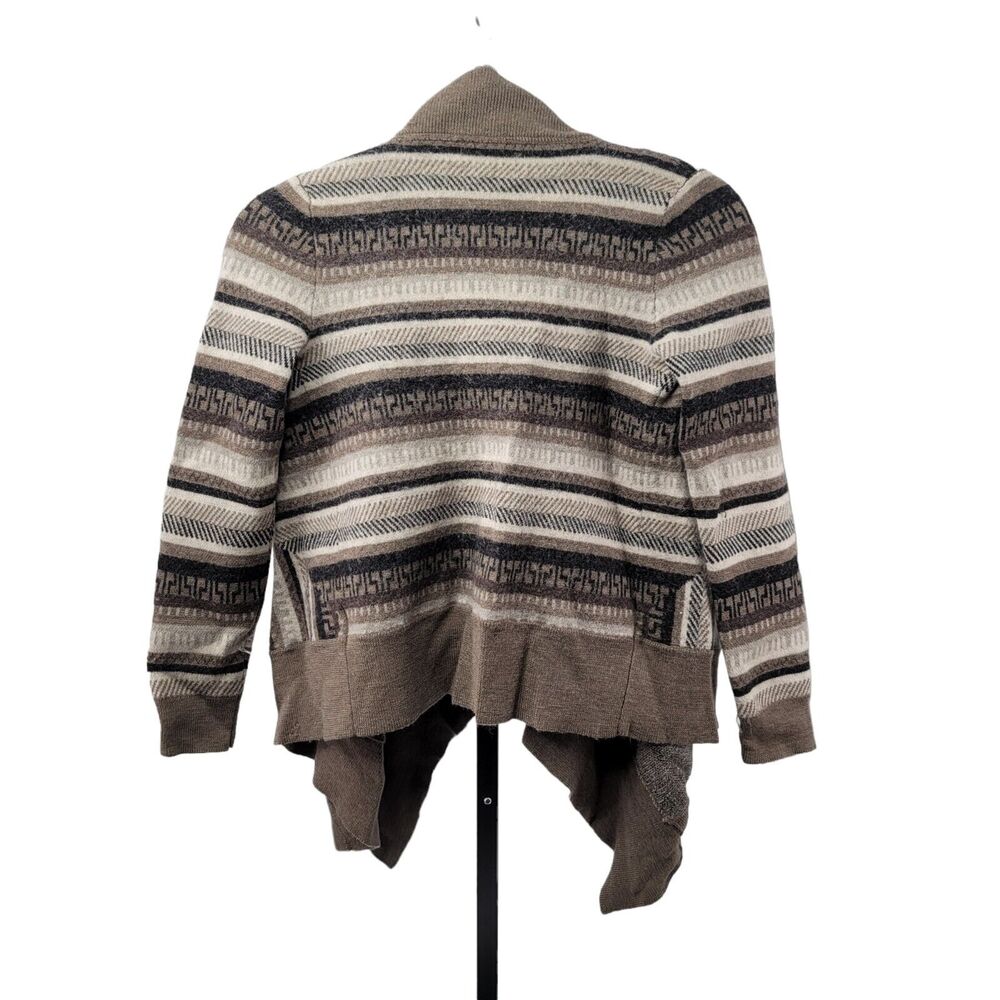 Garnet Hill Wool Knit Waterfall Cardigan Sweater Small - Picture 4 of 8